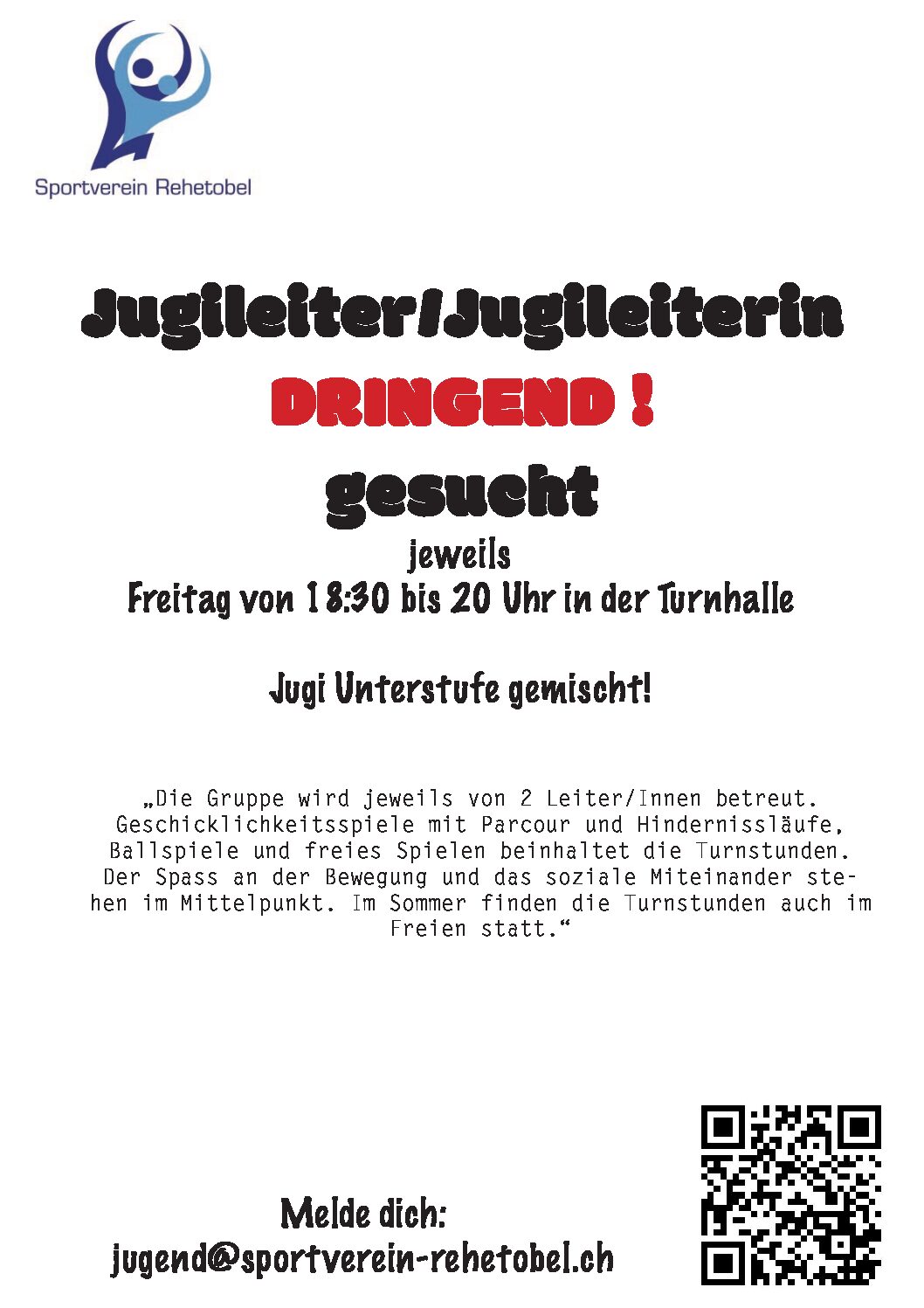 Jugileiter gesucht!